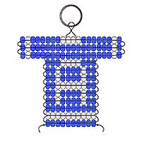 Beaded Sports Jersey Key Chain Pattern