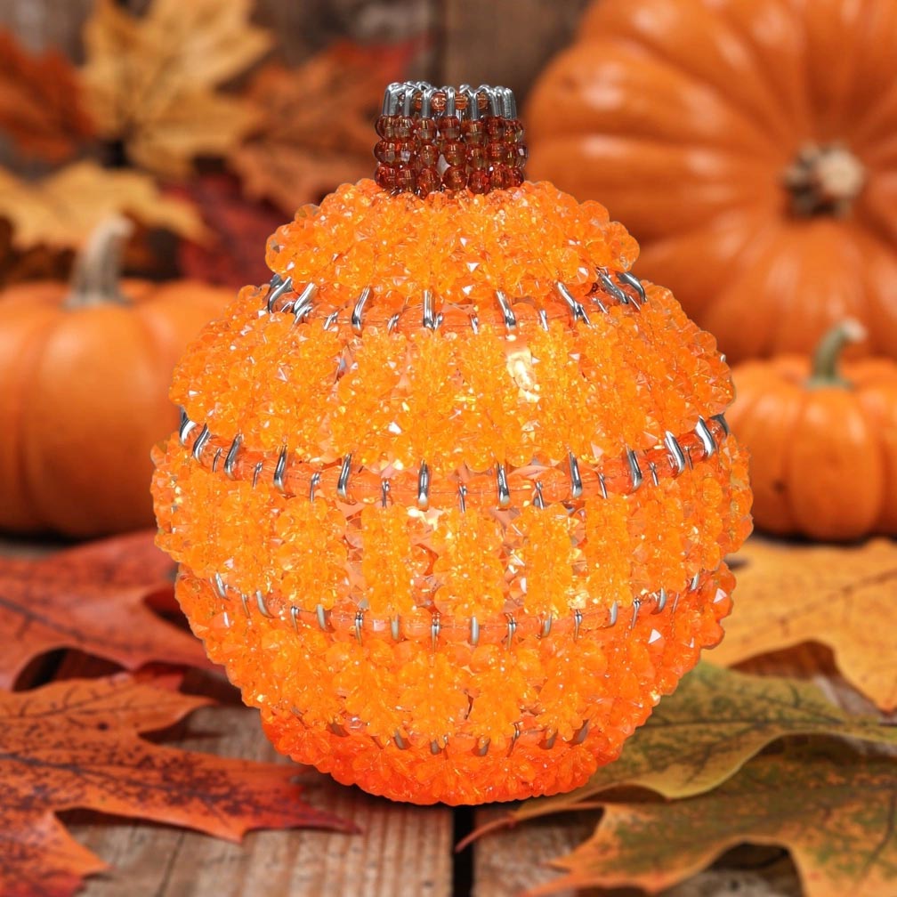Beaded Glow Pumpkin
