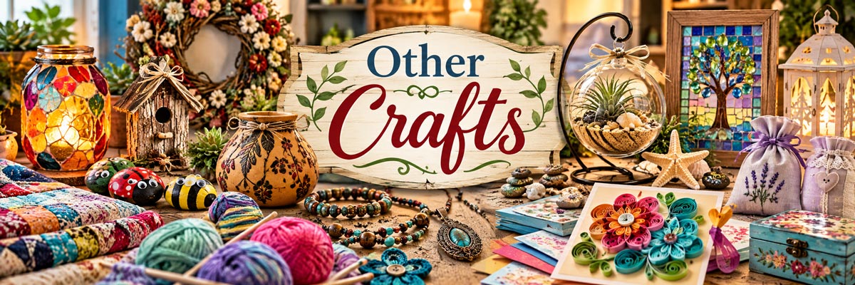 Unusual craft ideas, free projects and creative things to make including painted rocks, fillable ornaments, bead crafts and crafts from everyday materials.