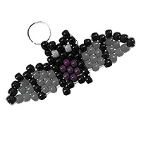 Beaded Bat KeyChain Pattern - Fun Beaded Halloween Key Rings