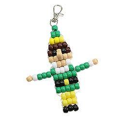 Christmas Pony Bead Elf Buddy Keychain and Ornament Pattern