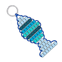 Beaded Fish Key Chain Pattern - Free Beaded Fishy Keyring Pattern - Fun Beaded Key Rings