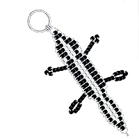 Beaded Skunk Key Chain Pattern - Free Beaded Skunk Keyring Pattern - Fun Beaded Key Rings